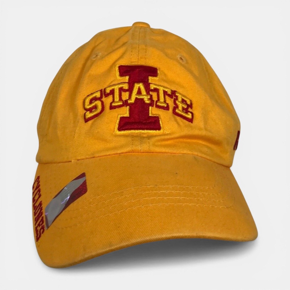 Iowa State Cyclones Russell Athletic Hat Gold Adjustable Strapback Cap Mens OSFM